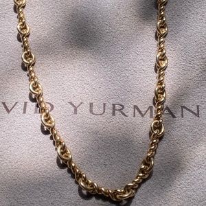 David Yurman 18k Rose Gold Continuance Cable Necklace